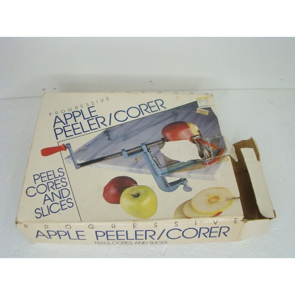 Apple Peeler Corer Slicer Clamp On Canning Pie Juice Bake Homestead Old Vintage